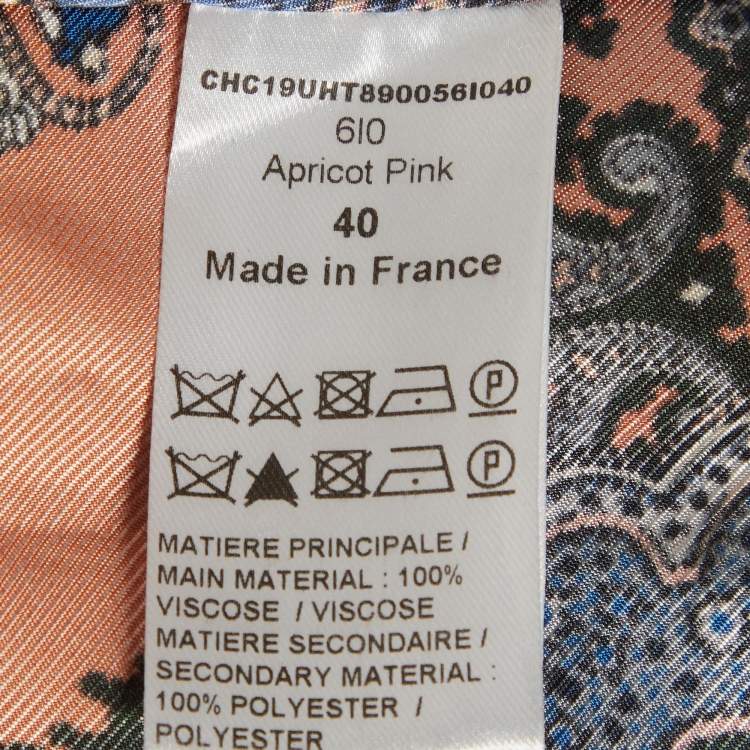 Pre Owned Chloe Multicolor Printed Crepe Blouse M