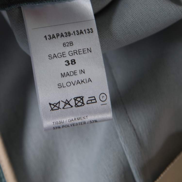 Pre Owned Chloe Sage Green High Waist Tapered Trousers M