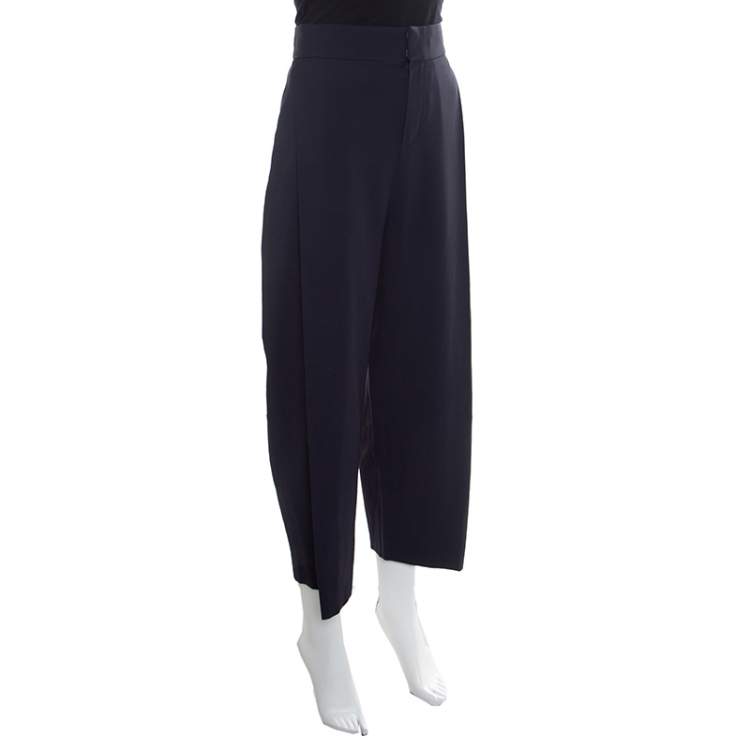 Pre Owned Chloe Ultra Marine Pleat Detail High Waist Culottes S