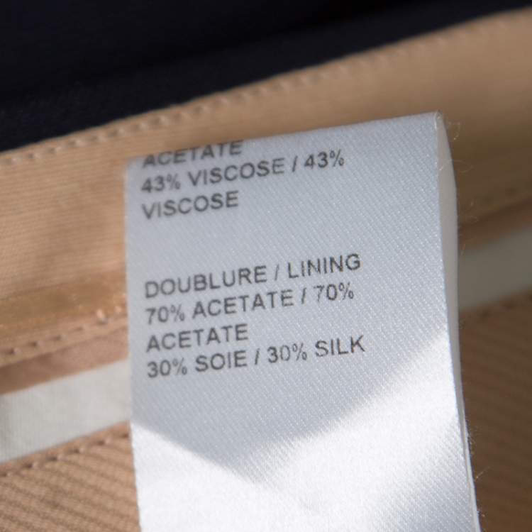 Pre Owned Chloe Ultra Marine Pleat Detail High Waist Culottes S