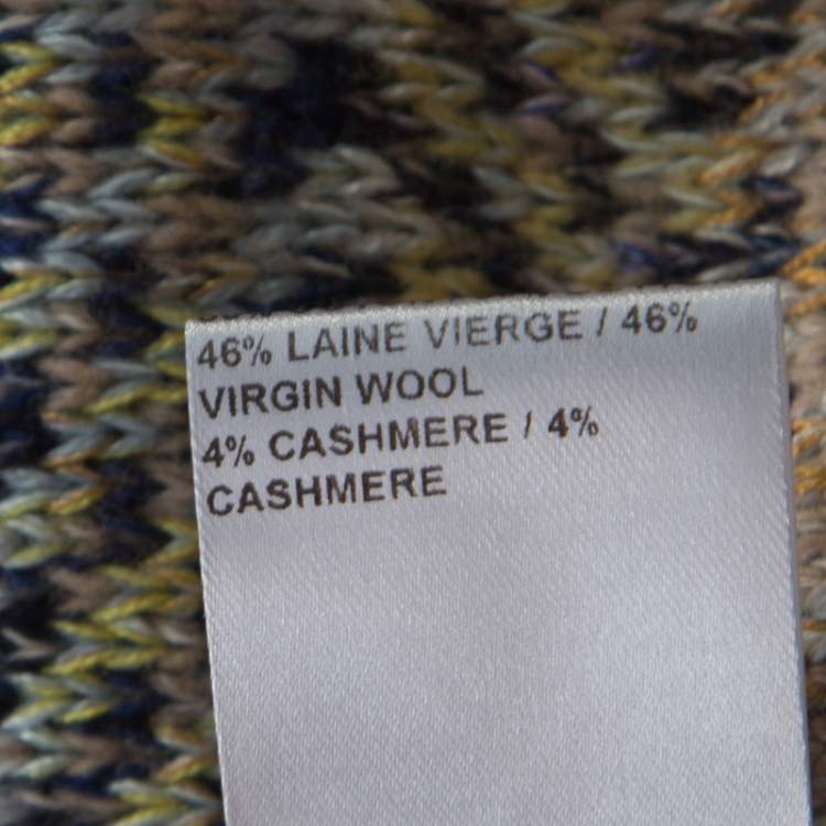 Pre Owned Chloe Multicolor Striped Chunky Knit Sweater S