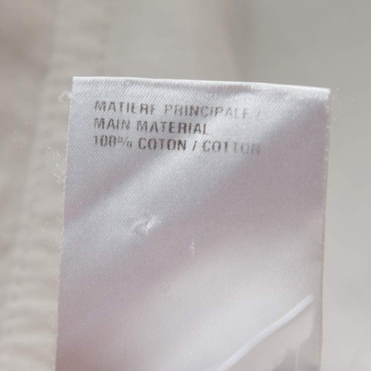 Pre Owned Chloe Iconic Milk White Cotton Poplin Buttoned Side Detail Shirt Dress S