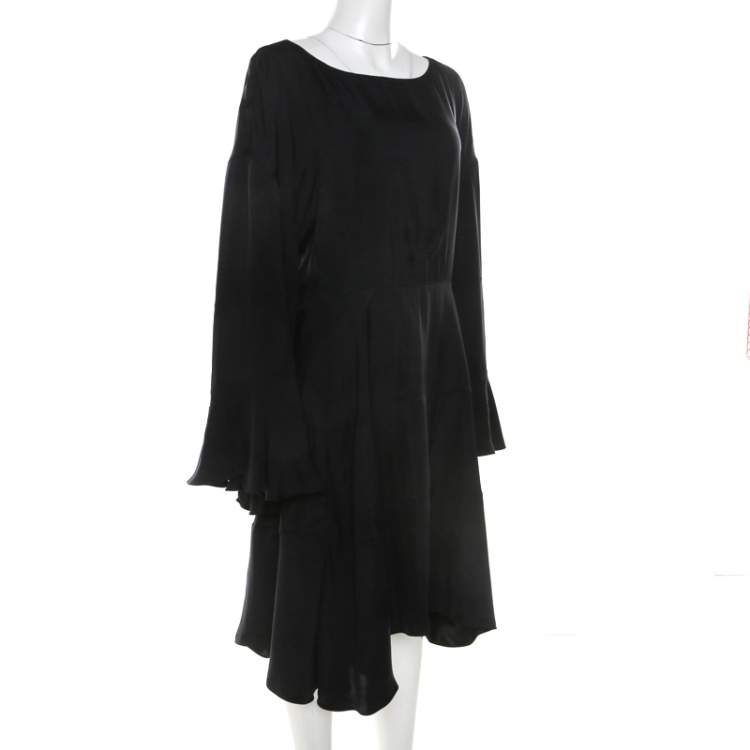 Pre Owned Chloe Navy Blue Asymmetric Oversized Midi Dress L