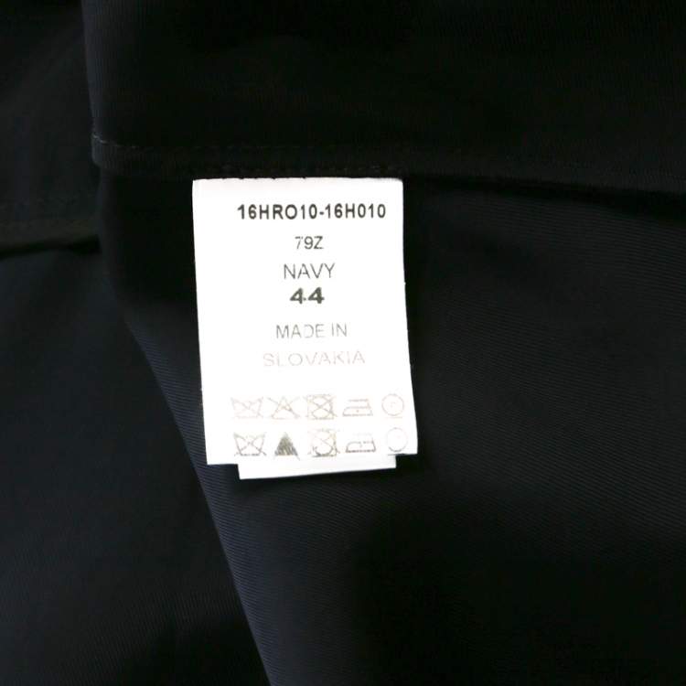 Pre Owned Chloe Navy Blue Asymmetric Oversized Midi Dress L