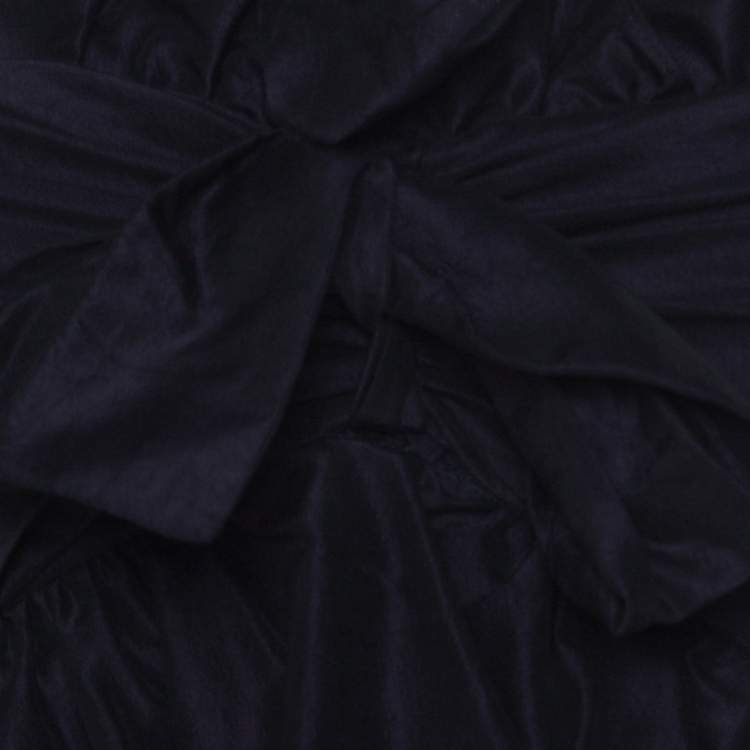 Pre Owned Chloe Navy Blue Ruffle Detail Strapless Draped Jumpsuit M