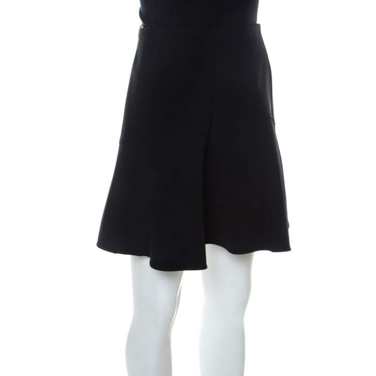 Pre Owned Chloe Black Crepe A-Line Short Skirt M