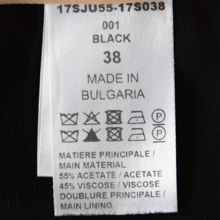 Pre Owned Chloe Black Crepe A-Line Short Skirt M