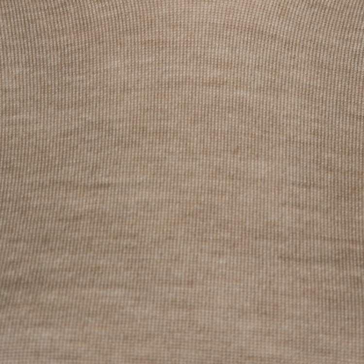 Pre Owned Chloe Seed Brown Wool Tie Up Detail Sleeveless Top S