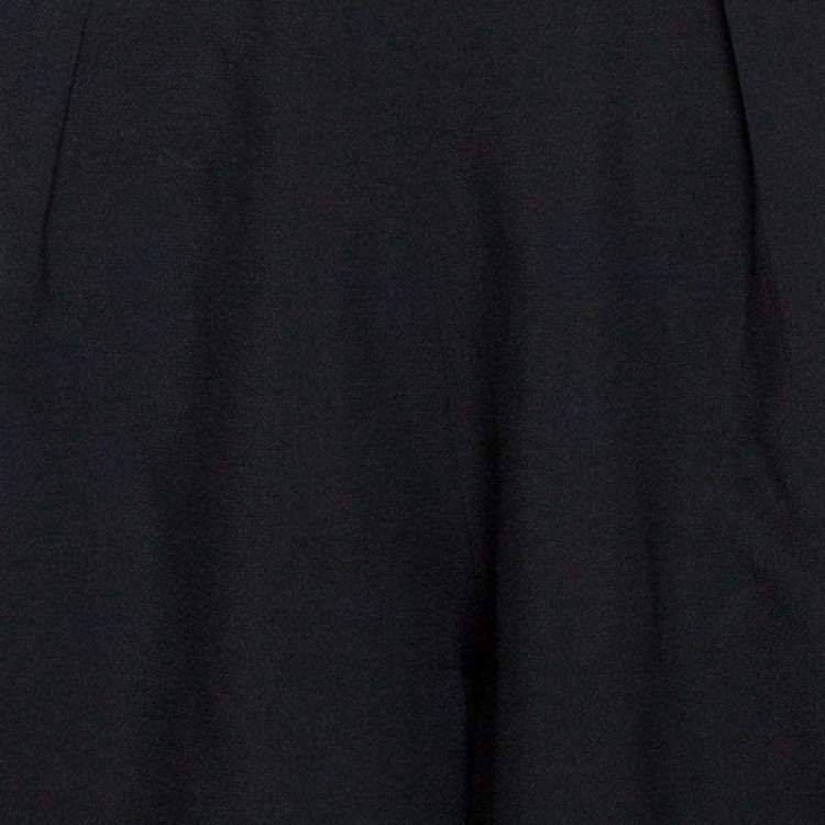 Pre Owned Chloé Black High Waist Tie Detail Cady Shorts L