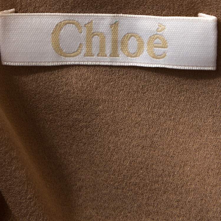 Pre Owned Chloe Beige Lace Sleeveless Top M