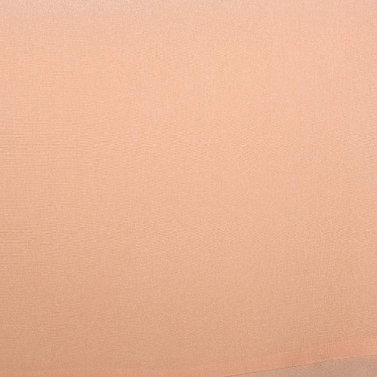 Pre Owned Chloe Peach Silk Crepe Sleeveless Dip Hem Top S