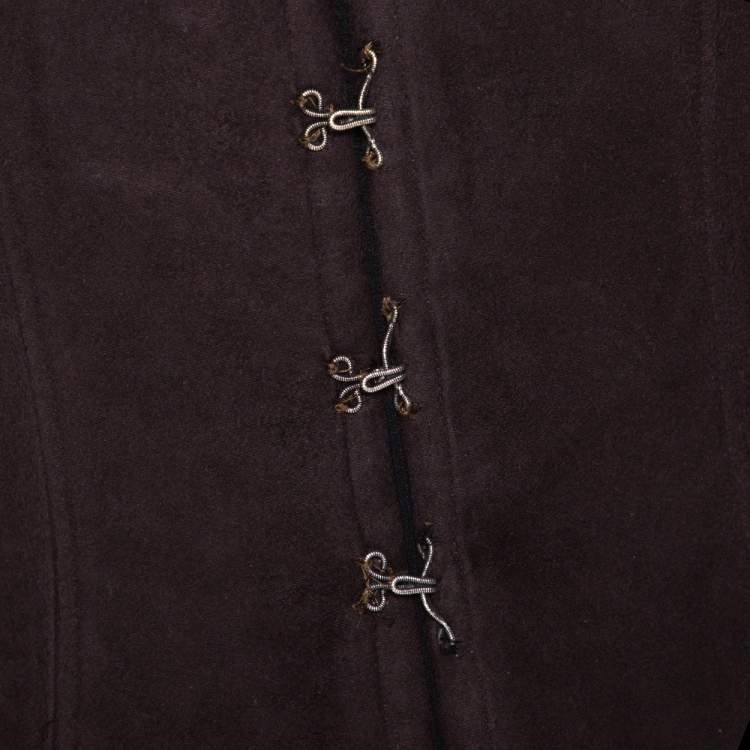 Pre Owned Chloe Vintage Brown Cotton Corset Blazer M