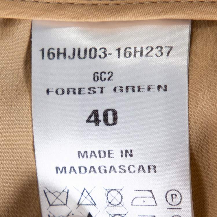 Pre Owned Chloe Forest Green Crepe Flared Skirt M