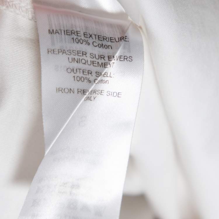 مملوكة مسبقًا Chloe White Cotton Handle With Grace Print T-Shirt S