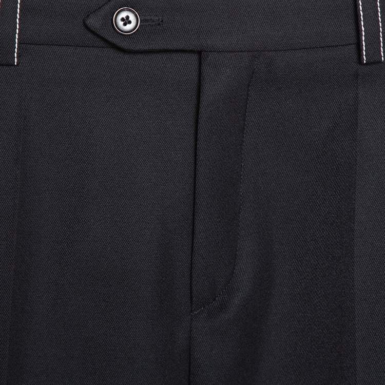 Pre Owned Chloe Black Wool Gabardine Straight Leg Cropped Trousers S 