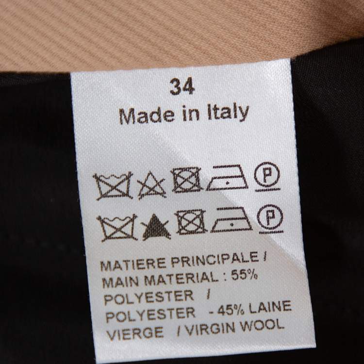 Pre Owned Chloe Black Wool Gabardine Straight Leg Cropped Trousers S 