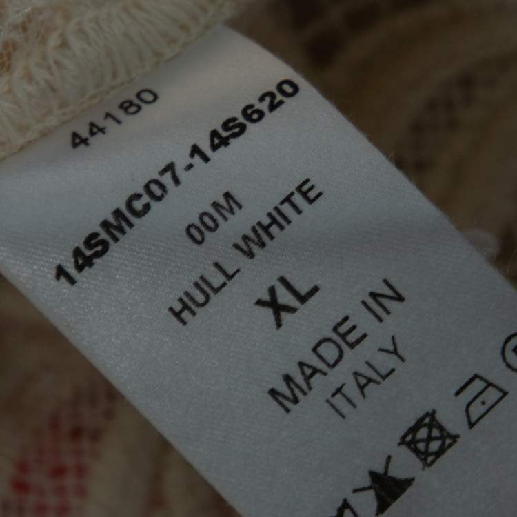 Pre Owned Chloe Cream Knit Embroidered Cardigan XL
