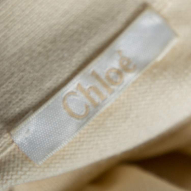 Pre Owned Chloe Cream Knit Embroidered Cardigan XL