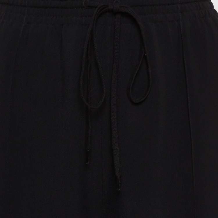 Pre Owned Chloe Black Crepe Rainbow Stripe Detail Trousers L