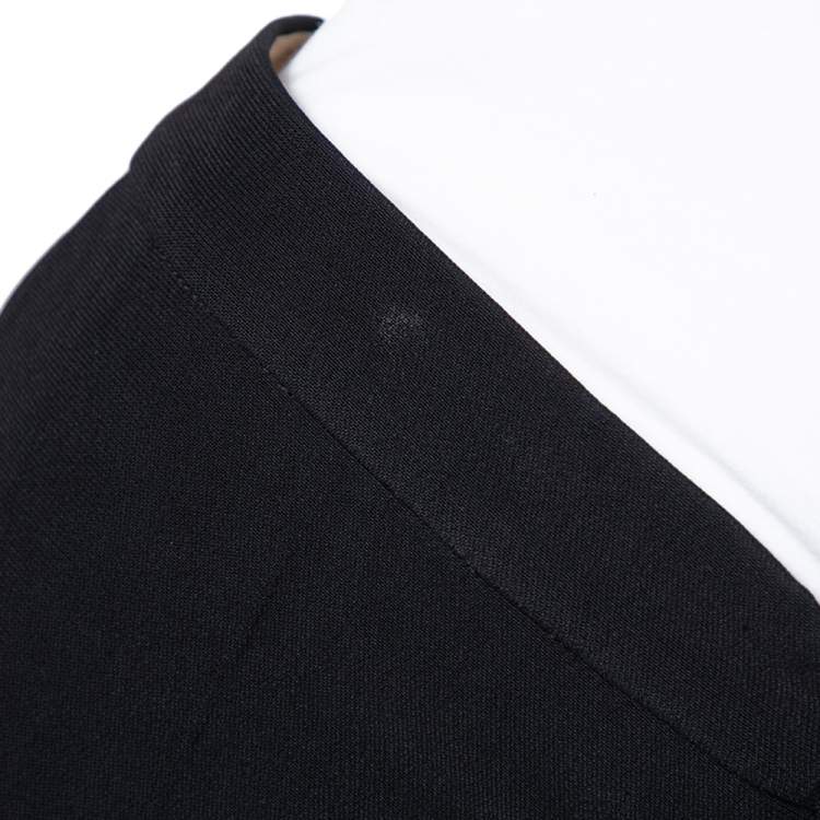 Pre Owned Chloe Black Crepe High Low Hem Tapered Trousers M
