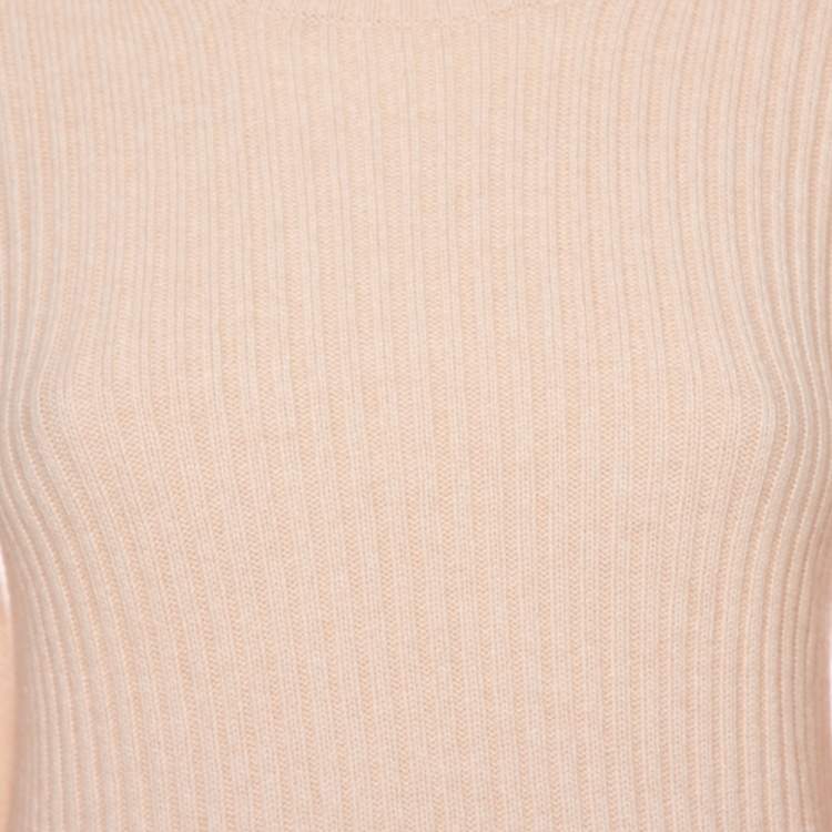Pre Owned Chloé Pale Pink Cashmere Wide Sleeve Sweater XS