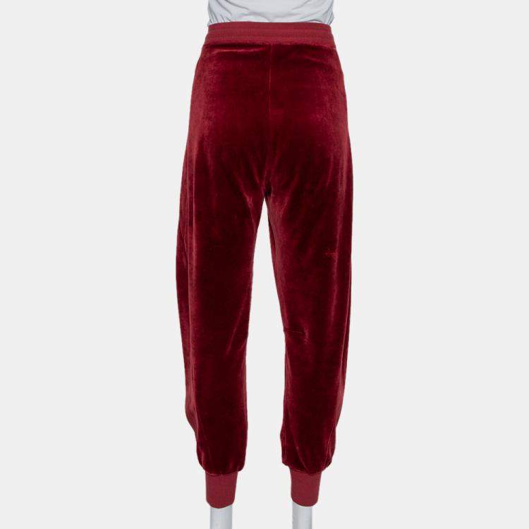 Pre Owned Chloe Burgundy Velvet Trouser M