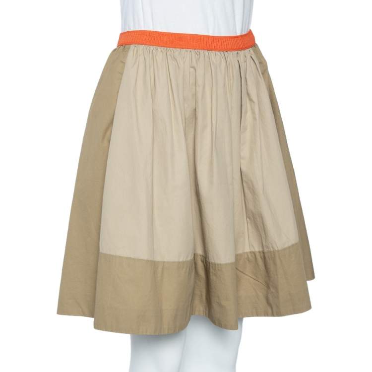 Pre Owned See by Chloe Two Tone Cotton Contrast Waist Flared Waist S