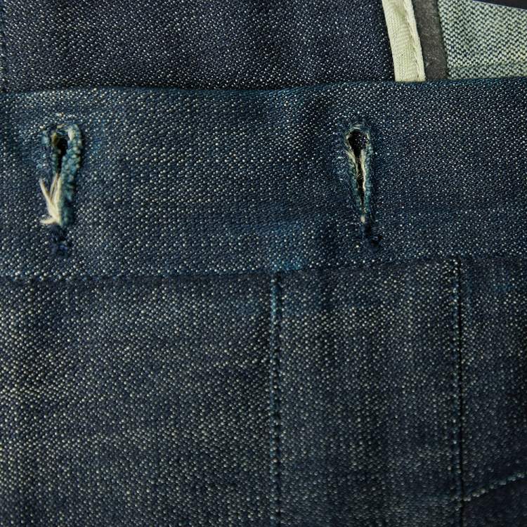 مملوكة مسبقًا Chloe Black Denim Button Front Mini Skirt M