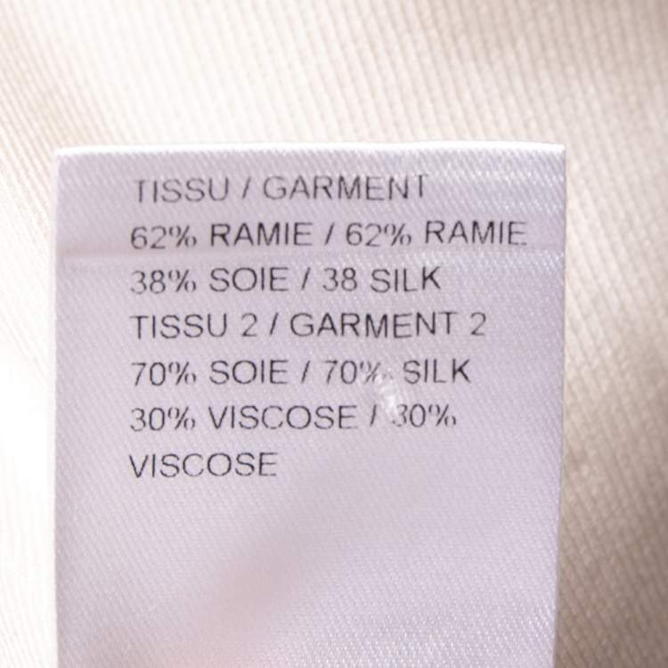 Pre Owned Chloe Cream Silk Pocketed Single Breasted Blazer M