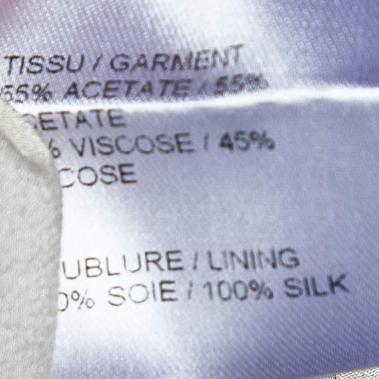 Pre Owned Chloe Pale Yellow Crepe Straight Faux Wrap Skirt M
