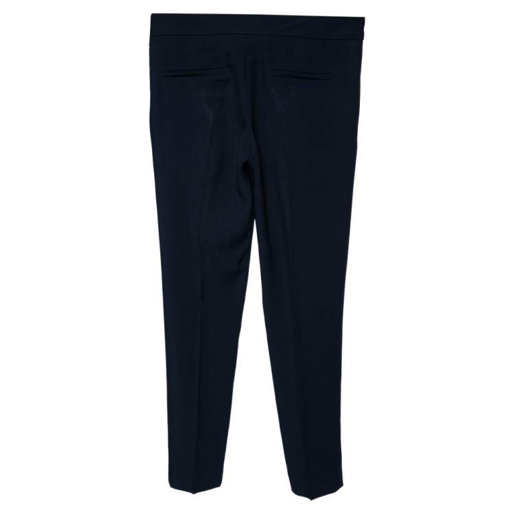 Pre Owned Chloe Navy Blue Crepe Formal Pants S