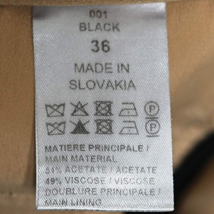 Pre Owned Chloe Black Crepe Formal Pants S