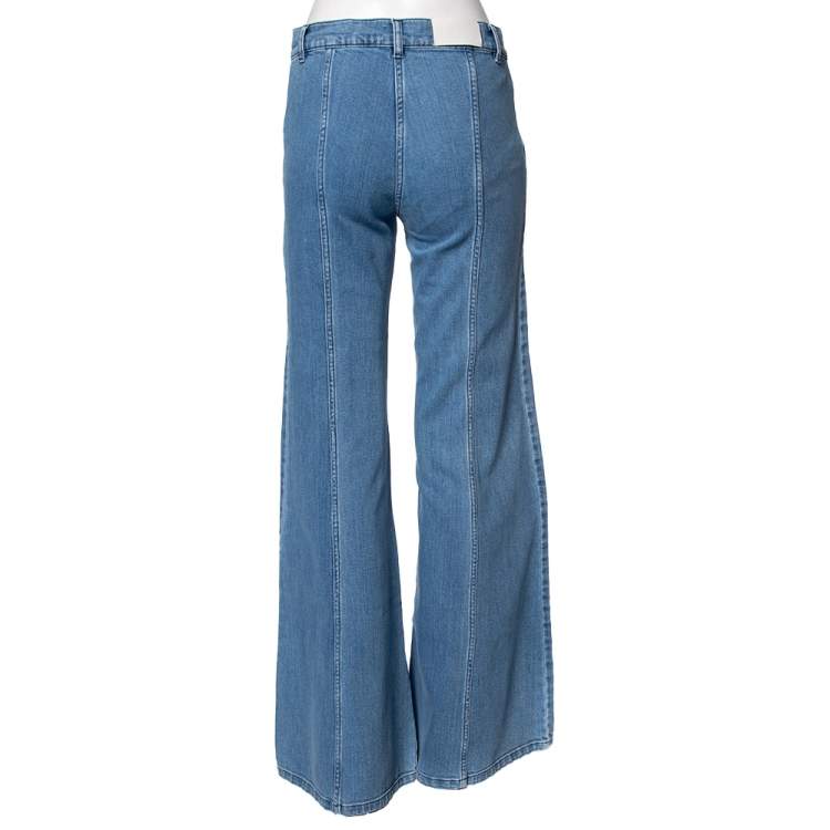 Pre Owned Chloe Blue Denim Flared Jeans S