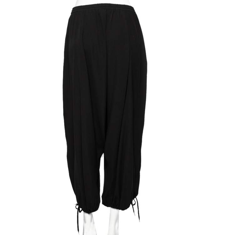 Pre Owned Chloe Black Silk Harem Pants S