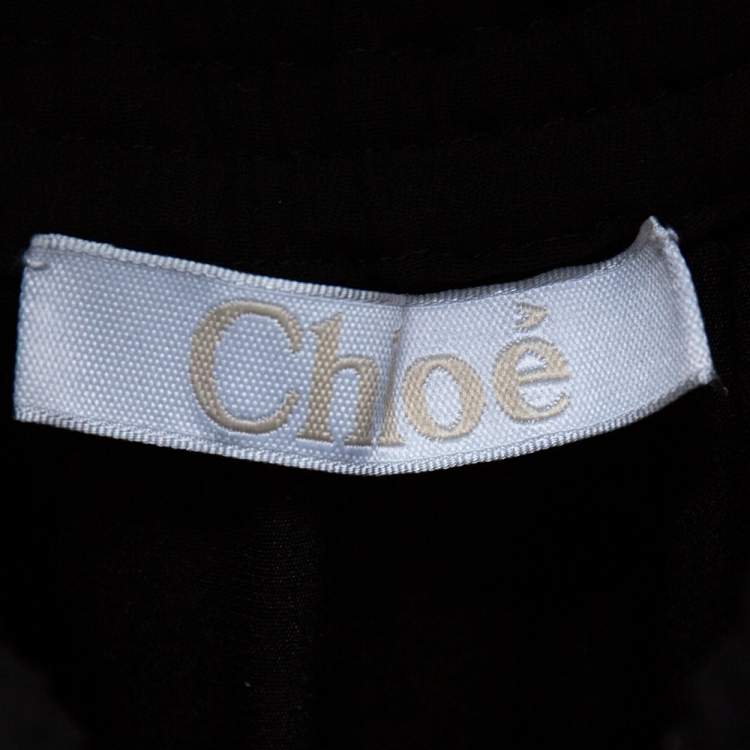 Pre Owned Chloe Black Silk Harem Pants S