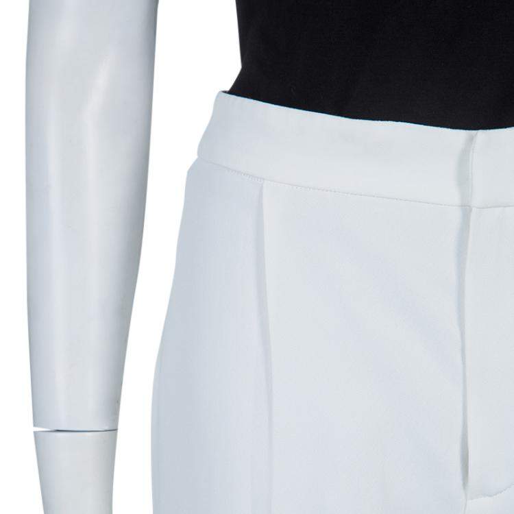 Pre Owned Chloe Off White Tailored Trousers M