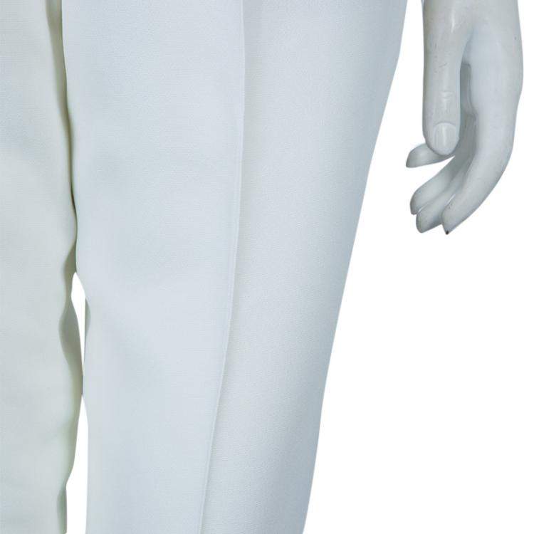 Pre Owned Chloe Off White Tailored Trousers M