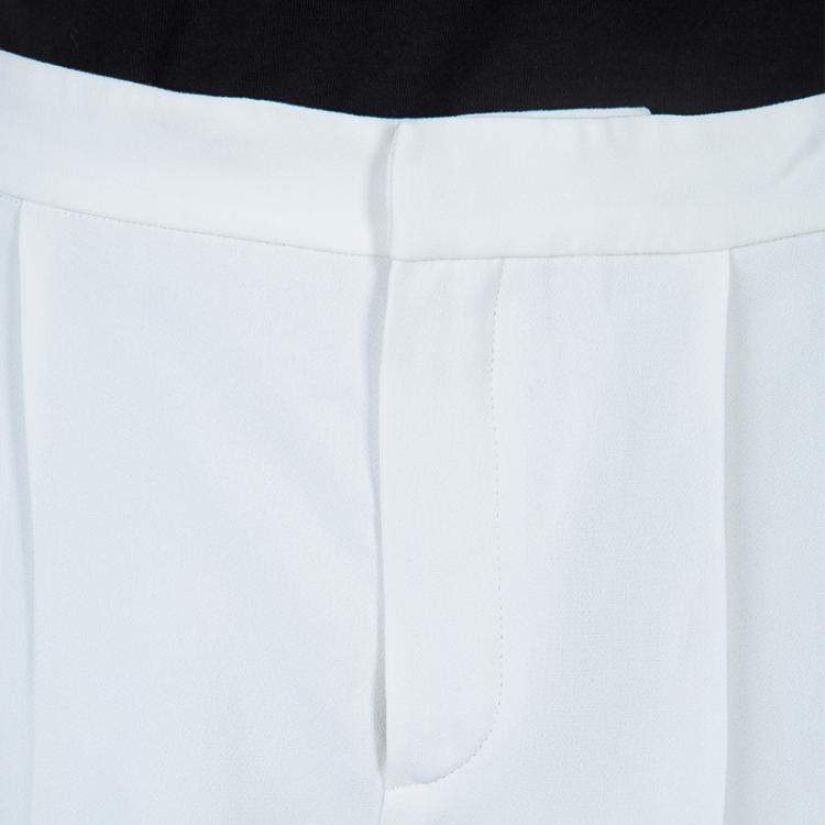 Pre Owned Chloe Off White Tailored Trousers M