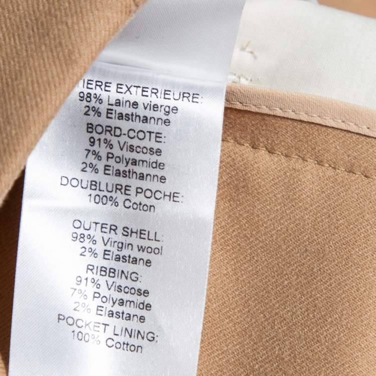Pre Owned Chloe Beige Wool Patch Pocket Detail Pants M