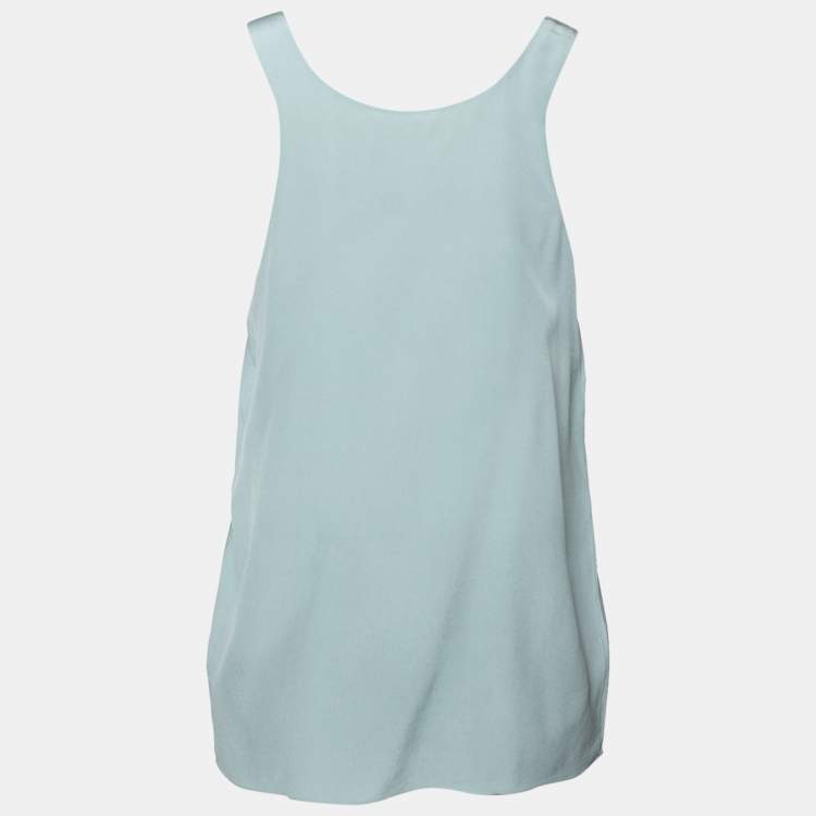 Pre Owned Chloe Blue Silk Sleeveless Top S