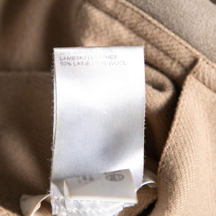 Pre Owned Chloe Off White Suede and Shearling Reversible Jacket S