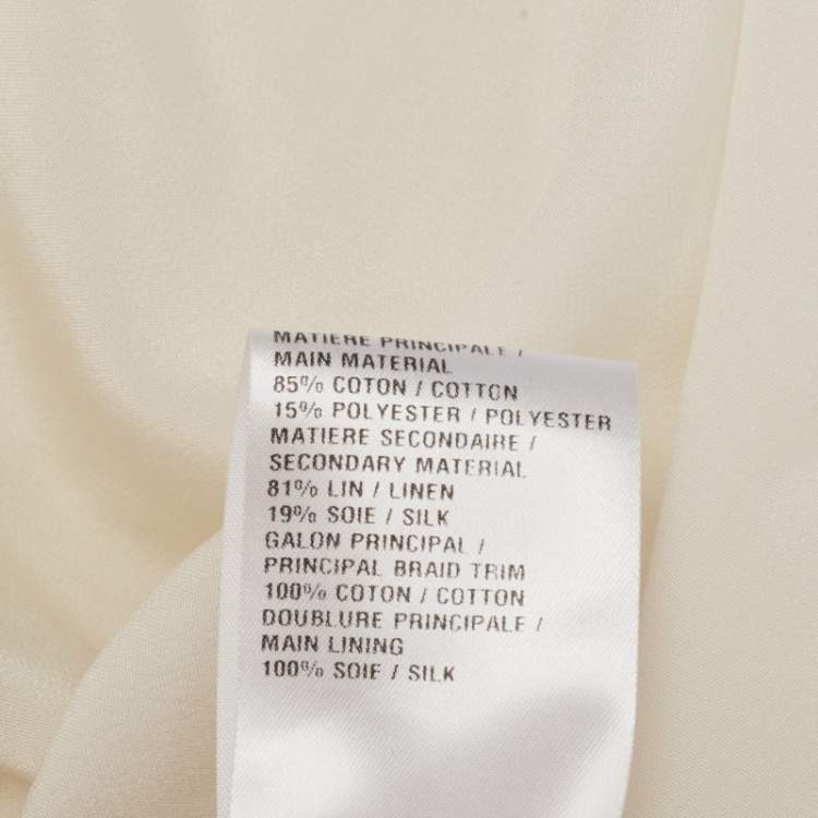 Pre Owned Chloe White Cotton Lace Crew Neck Top L