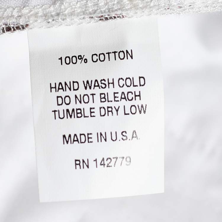 Pre Owned Chloe White Printed Cotton Shorts M