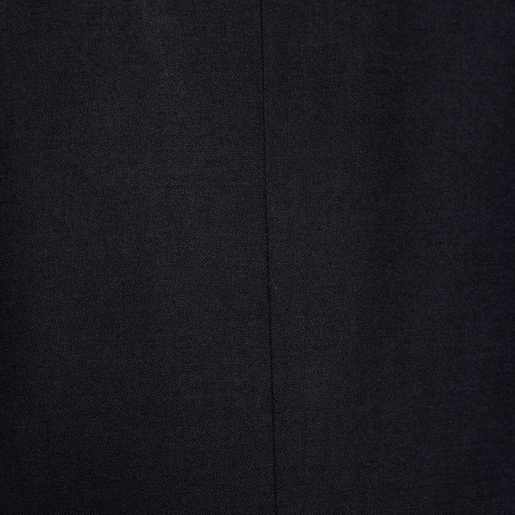 Pre Owned Chloe Grey Linen Blend Crystal Embellished Collar Blazer L