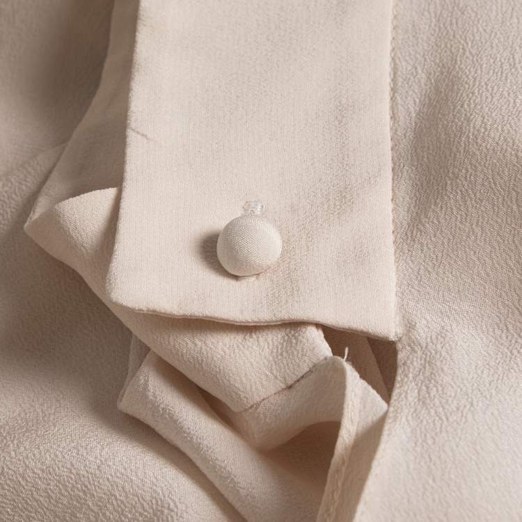 مملوكة مسبقًا Chloe Light Beige Silk Blouse L