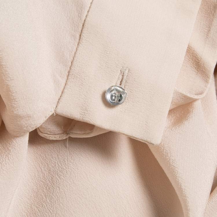 مملوكة مسبقًا Chloe Light Beige Silk Blouse L