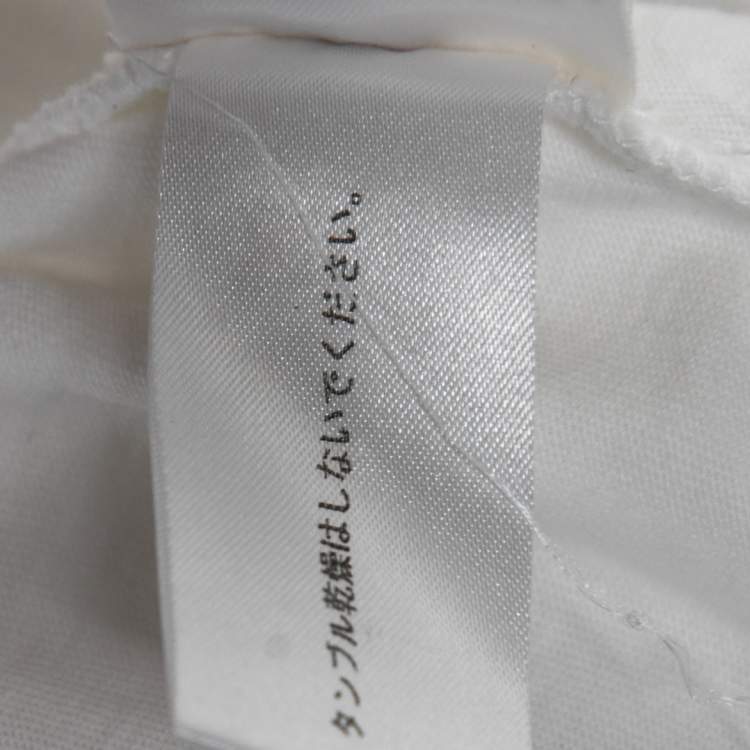 Pre Owned Chloe White Cotton Ruffled Sleeve Round Neck Top XL