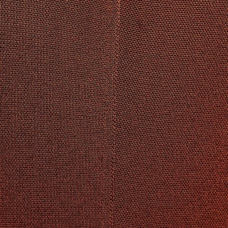 Pre Owned Chloé Crimson Brown Knit Slit Detail Maxi Vest S