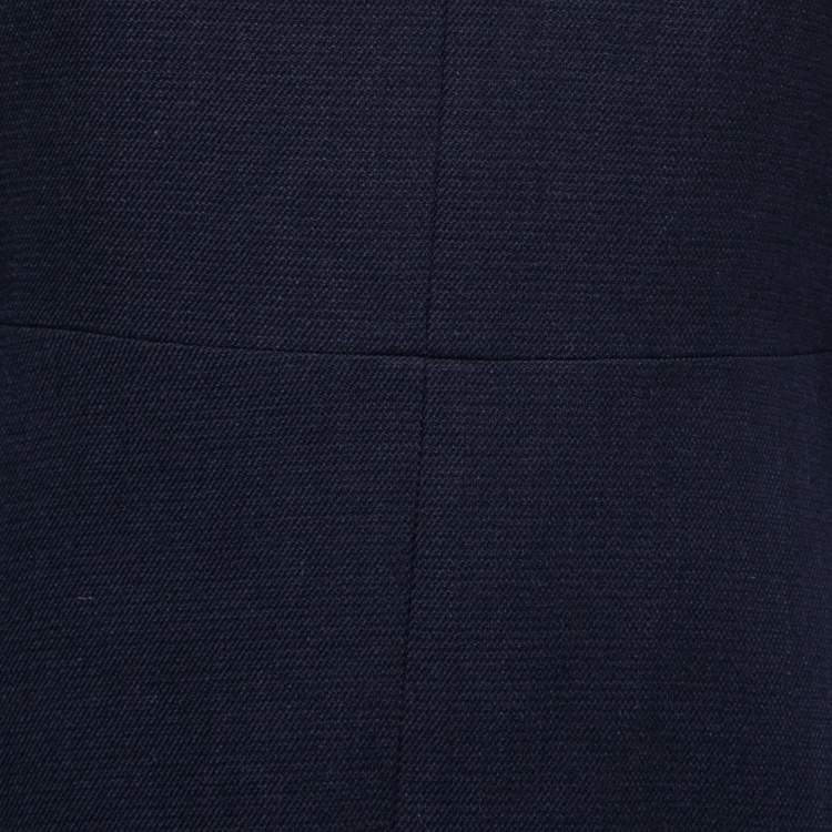 Pre Owned Chloé Navy Blue Wool Flared Dress M
