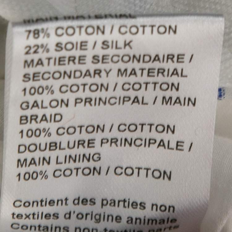 Pre Owned Chloe White & Blue Striped Cotton Tunic M